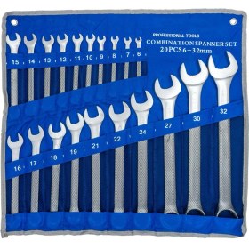 Resim Titi 6038 Kombine Anahtar Takımı 6-32 mm 20 Parça (Bez Çantalı) 