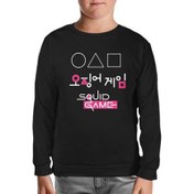 Resim Lordd T-Shirt Squid Game - Üçgen Siyah Çocuk Sweatshirt 