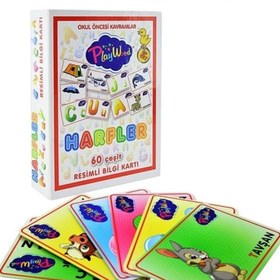 Resim Nessiworld Playwood Educational Picture Flashcard Letters 