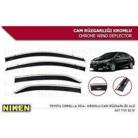 Resim Niken Toyota Corolla Uyumlu Kromlu Cam Rüzgarlığı 2014-2018 