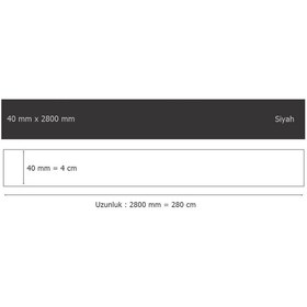 Resim Eym Sibu Aynalı Pleksi Şerit Mobilya Süsü 40 MM x 2800 MM 