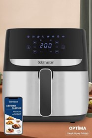 Resim Goldmaster Optima GM-8402 1700 W XL Dijital Dokunmatik 8 Ön Programlı Airfryer Yağsız Kızartma Sıcak Hava Fritöz 