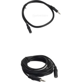 Resim Fayshow 2 Parça 3.5mm Stereo Ses Audio Aux Kulaklık Kulaklık Uzatma Kablosu (Yurt Dışından) 