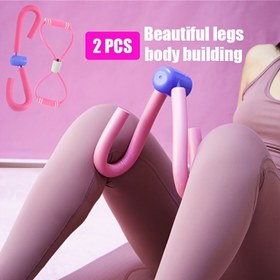 Resim 2 adet 8-Şekilli Pelvik Taban Kas Eğitmeni: Kadınlar ve Erkekler için Dirençli Uyluk Eğitimi ve Yoga Jimnastik Fitness Ekipmanı ile Formda ve Tonlu Olun! 