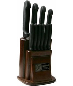 Resim Sürbisa Sürmene 61501-e Eskitme Ahşaplı Mutfak Bıçak Seti - 10 Lu Kahverengi 