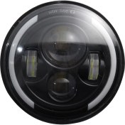 Resim Gemstone 7 Inç Angel Eye 150W LED Far 6000K Hı/lo Işın Halo Kafa Işık Lambası Amber Drl IP67 Su Geçirmez (Yurt Dışından) 