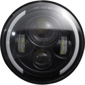 Resim Gemstone 7 Inç Angel Eye 150W LED Far 6000K Hı/lo Işın Halo Kafa Işık Lambası Amber Drl IP67 Su Geçirmez (Yurt Dışından) 