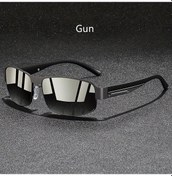 Resim Oldfriend Siyah Gri Aooyoweıly Retro Vintage Metal Çerçeve Mavi Lensli Dikdörtgen Gözlük 12+ 