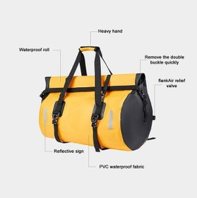 Resim Su Geçirmez Motosiklet Arka Koltuk Çantası Büyük Kapasiteli Motosiklet Çantası Evrense Sarı Sarı 
