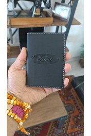 Resim EFE DERİ Ford Deri Dikişli Araç Ruhsat Kılıfı Kabı Oto Ruhsatlık Araba Ruhsat Koruyucu 