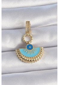 Resim Hkursat Pirinç Gold Renk Nazar Boncuklu Ajda Charm Çok Renkli 