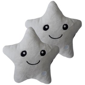 Resim Polar Ortopedik Beyaz Yıldız Yastık / Araç Seyahat Yastığı 2'li 