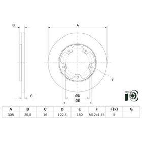 Resim Bosch ARKA FREN DISKI (TEK TEKER) (FORD TRANSIT V363 14-) 