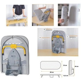 Resim Katlanır Ütü Masası Gri - Beyaz 