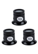 Resim 3x İzle Gözler Büyüteç 10x Kuyumcu Optik Cam Büyüteç Büyüteç Len Aracı 