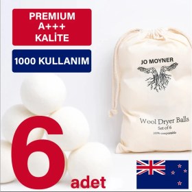 Resim Jo Moyner Ev Gereçleri Çamaşır Kurutucu Yün Çamaşır Kurutma Topu 6 Adet Doğal Yumuşatıcı Top 