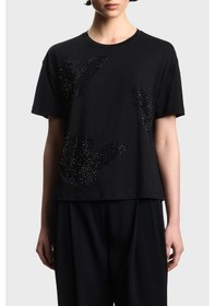 Resim Emporio Armani Bayan T Shirt Ew003595 Af12597 Uc001 Siyah Siyah 