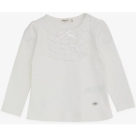 Resim Breeze Kız Bebek Bluz Güpürlü Fiyonklu 6 Ay-2 Yaş, Ekru Ekru 
