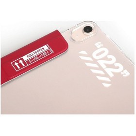 Resim Apple Uyumlu iPad Air 11 2025 M3 Kılıf Skinarma Kalemlikli Arkası Şeffaf Standlı Magnetik Taihi Sora Kırmızı 