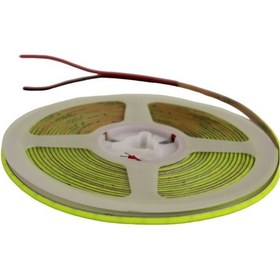 Resim 12 Volt 3mm 400 Ledli İnce Esnek Cob Şerit Led Yeşil Ip20 5 Metre 