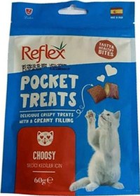 Resim Reflex Pocket Treats Choosy Seçici Kediler için Tavuklu Kedi Ödülü 60 G 