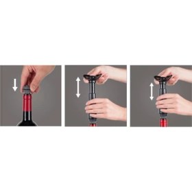 Resim Vacu Vin Şarap Vakum Seti Concerto Siyah (1 Pompa 1 Tıpa) Kutulu 