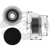 Resim GATES OAP7039 ALTERNATÖR KASNAĞI PALIO ALBEA 03- DOBLO FIORINO 08 