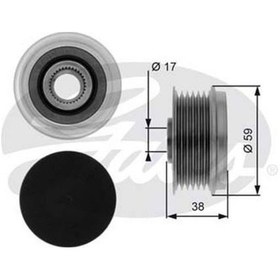 Resim GATES OAP7039 ALTERNATÖR KASNAĞI PALIO ALBEA 03- DOBLO FIORINO 08 