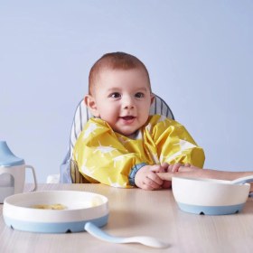 Resim Ikea Kladdıg Mama Önlüğü Sarı-Beyaz 