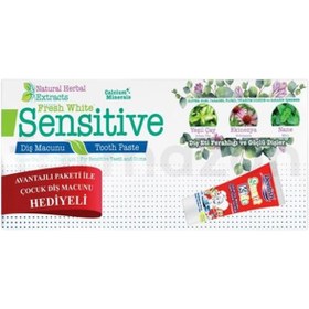 Resim Sensitive Natural Herbal Extracts 75ml + Çocuk Diş Macunu 75 ml Hediyeli 