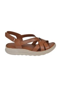 Resim Pullman Hakiki Deri Comfort Kadın Sandalet Plm-8 Taba-taba Taba 