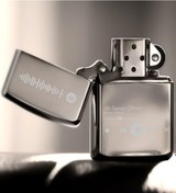 Resim Kişiye Özel İsimli Spotify Barkodlu Silver Benzinli Metal Çakmak- 