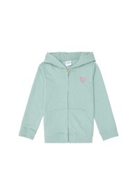 Resim U.S. Polo Assn. Kız Çocuk Su Yeşili Fermuarlı Basic Sweatshirt 50296390-VR048 