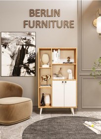 Resim Rosepal Mobilya Milano 2 Kapaklı 7 Bölmeli Kitaplık 