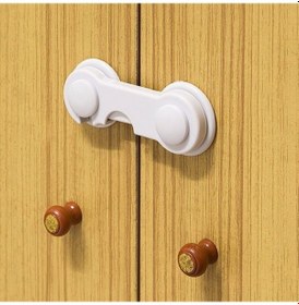 Resim Bebek Çocuk Güvenliği Çekmece Ve Dolap İçin Kendiliğinde Yapışkanlı Vidasız Kapak Kilidi Siyah 