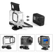 Resim Gopro Hero 8 Black Housing Su Geçirmez Kılıf-dokunmatik Arka Kapak+buğu Önleyici 
