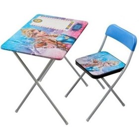 Resim Masa Sandalye Snow Star Çalışma Masası Mavi 