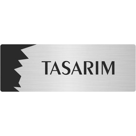 Resim Özarslan Dizayn Metal Departman Kapı İsimliği, Yönlendirme levhası Tasarım 7X20 Cm Gümüş Renk 