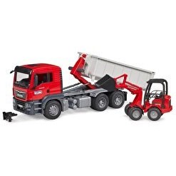 Resim Bruder Man Tgs Damperi Ayrılabilen Kamyon & Schaffer Yükleyici 