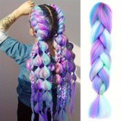 Resim Kadınların Jumbo Örgü Saç Uzantıları - 60.96 cm Renkli Sentetik Örgüler, Yüksek Sıcaklık Enerjisi, Cosplay, Partiler ve Cadılar Bayramı için İdeal 