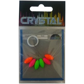 Resim Crystal Renkli UV Yem Yüzdürücü Stoper No:3 (6'lı) 