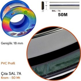Resim Carub Çıta SAL 7A 18mmX50Metre Krom BR1500301 