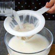 Resim Ergonomik Koluyla İnce Ağ Filtre - Durable Plastik Mutfak Süzgeç Çayı, Suyu, Un, Soya Sütü İçin - Ev Kullanımı İçin Taşınabilir Filtre 