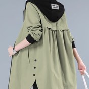 Resim Kadınlar için Rahat Kapüşonlu Ceket Harf Baskılı - Fermuarlı, Uzun Kollu, Polyester - Makinede Yıkanabilir - İlkbahar/Sonbahar için Mükemmel 