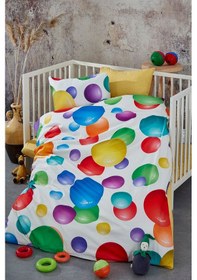 Resim Bonjardinhome Karnaval Renkler Dijital Baskılı 3d Pamuklu Bebek Nevresim Takımı Sarı 