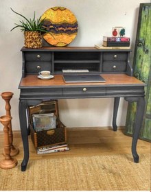 Resim Masifart_Mobilya Masifart Sema Ahsap Calisma Masası 110 Cm Gri Eskitme 