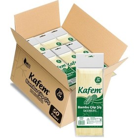 Resim Kafem Bambu Çöp Şiş 20 CM 100 Lü x 50 Paket 