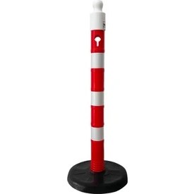 Resim İleri Trafik 10'lu Dubalı Uyarı Dikmesi 110 x 8 cm Reflektifli 