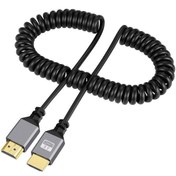 Resim Hdmi Spiral Yaylı Uzayabilen FullHd 4k 60Hz Uhd Kablo (0.5-2 Metre) 
