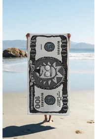 Resim Dijital Baskı Plaj Deniz Havlusu Rick Figürlü Dolar Peştamal Hvl0104 Renkli 